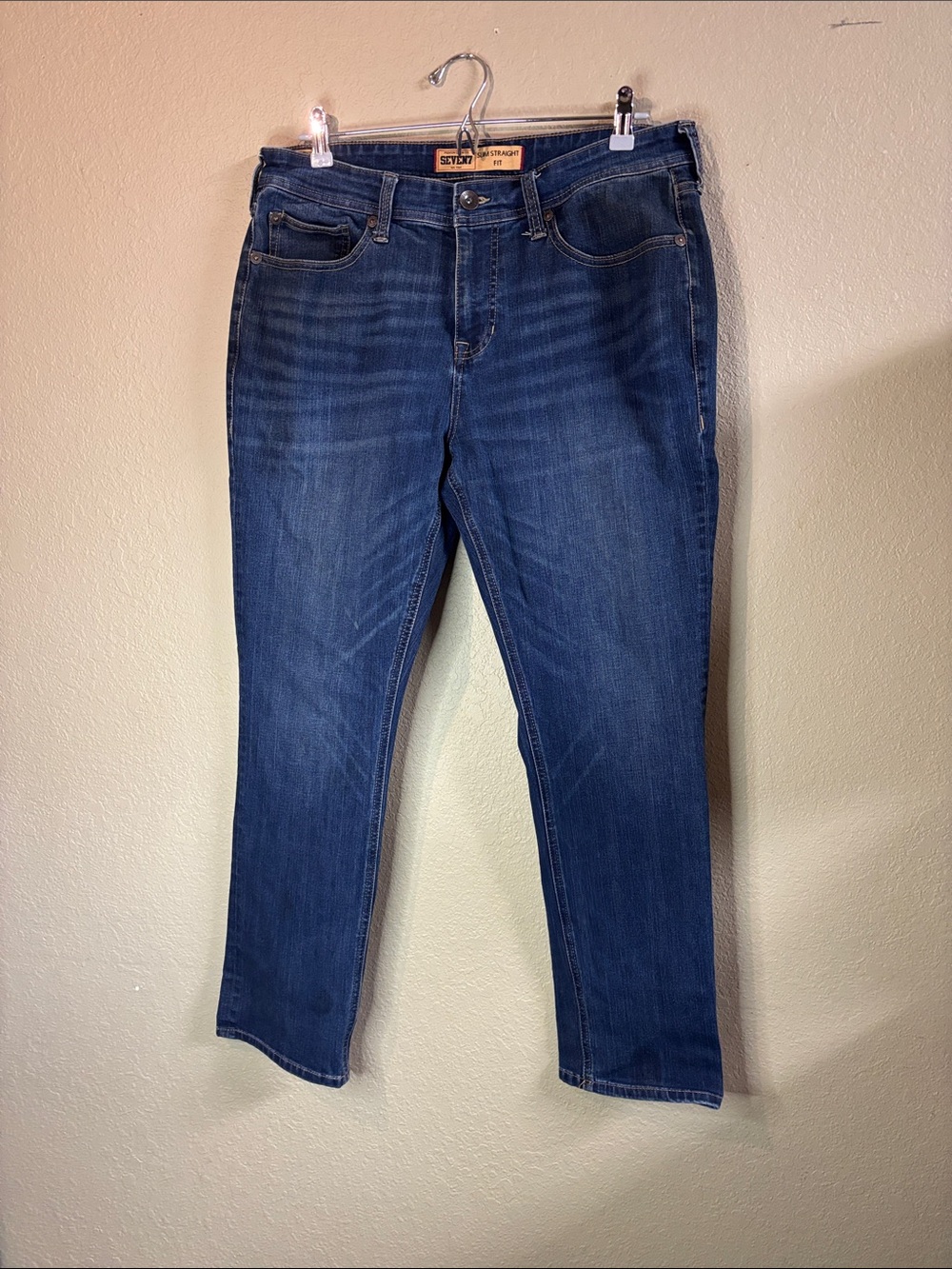 Seven7 Jeans Men’s Slim Straight Leg Denim Blue Jeans W34xL30 Casual Classic
